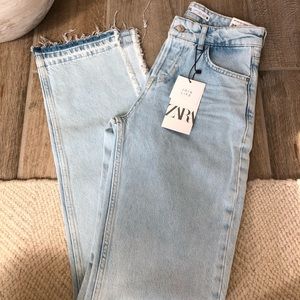 Brand new Zara jeans never worn new with tags light wash denim